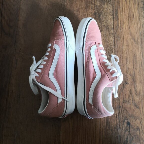 Vans Women's Old Skool Suede/Canvas Sneaker in Cool Rosette/True White 8.5 - Picture 6 of 7